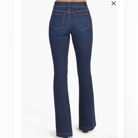 Spanx Flared Jeans in Midnight Shade XST - Picture 2 of 13